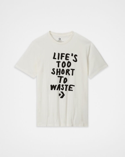 Camisetas Converse Life's Stack Para Hombre - Beige | Spain-2604